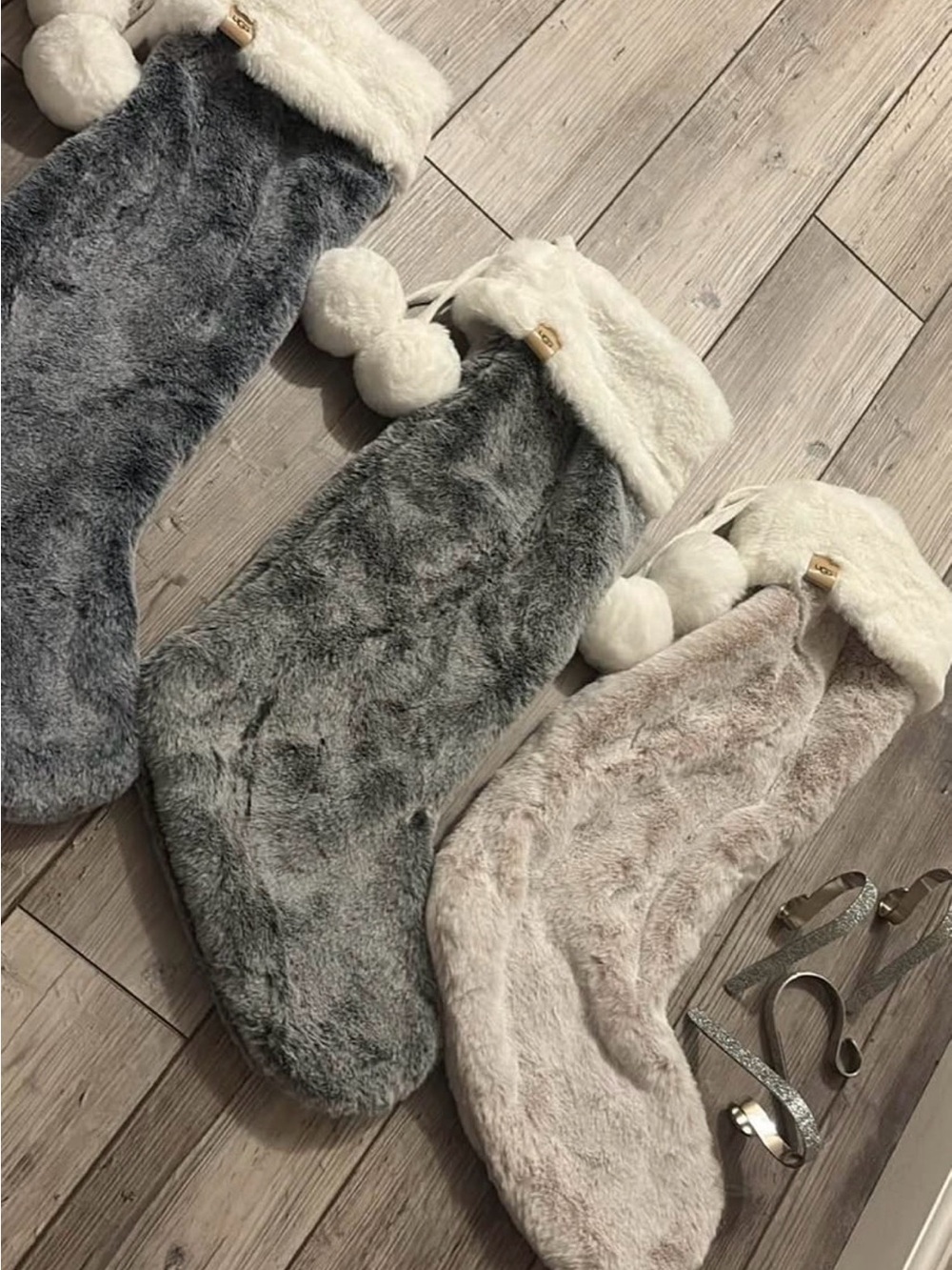 Bundle of 3 UGG nwot Christmas Stockings with hooks included